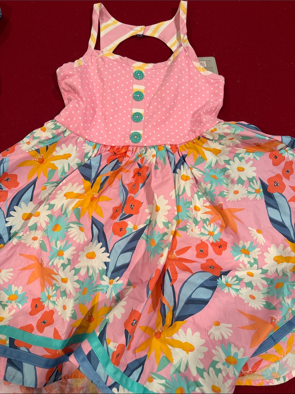 Matilda Jane Pink Floral Button-Front Sundress